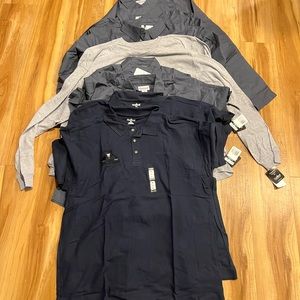 Lot: 10 XL Carhartt Polo, LS tees, and LS/SS button down shirts, all New w/ Tags